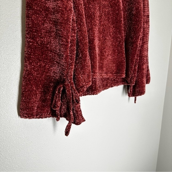 Sundance Heather Samantha Chenille Sweater Red Size Small Women’s Flare Sleeves - Picture 9 of 11